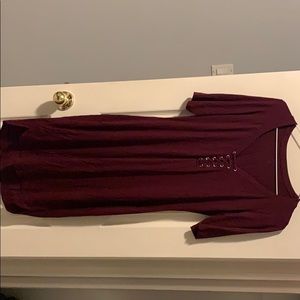 Burgundy dress